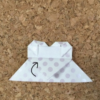 ハートのしおりの折り方17